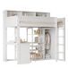 Cama alta infantil de madera de pino Cama alta infantil de madera de pino Blanco