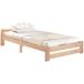 Cama individual de madera maciza Cama individual de madera maciza Natural