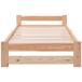 Cama individual de madera maciza Cama individual de madera maciza Natural