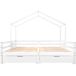 Cama cabaña infantil de madera de pino con 2 cajones Cama cabaña infantil de madera de pino con 2 cajones Blanco