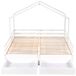 Cama cabaña infantil de madera de pino con 2 cajones Cama cabaña infantil de madera de pino con 2 cajones Blanco