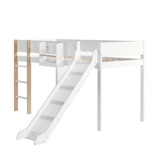 Cama de criança,cama alta de madeira de pinho e mdf 90x200cm,branco