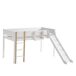 Cama alta infantil de madera de pino Cama alta infantil de madera de pino Blanco