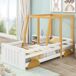 Cama infantil de madera de pino Cama infantil de madera de pino Natural/ Blanco