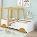 Cama infantil de madera de pino Cama infantil de madera de pino Natural/ Blanco
