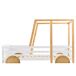 Cama infantil de madera de pino Cama infantil de madera de pino Natural/ Blanco