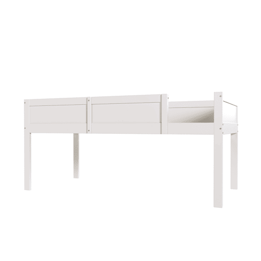 Beliche 3x90x200 cm madeira maciça - com 2 estrados - Branco