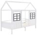 Cama cabaña infantil de madera maciza Cama cabaña infantil de madera maciza Blanco