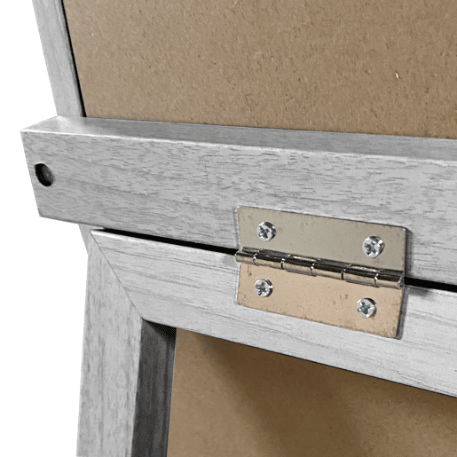 Espelho de Pé de Madeira 140x35 cm u2013 Moldura MDF Envelhecido, Estilo Nórdico, Pé Ajustável