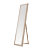 Espelho de Pé de Madeira 157x37 cm u2013 Moldura MDF Envelhecido, Estilo Nórdico, Pé Ajustável