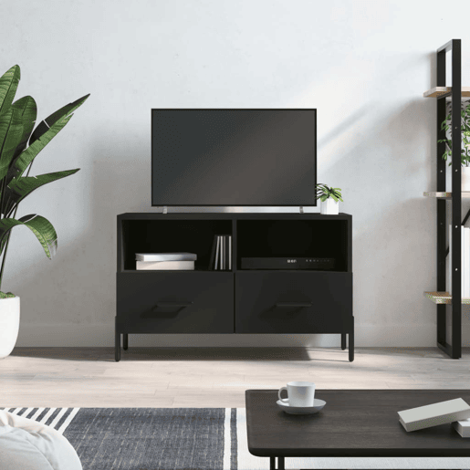 Móvel p TV, Armário de TV 80x36x50 cm derivados de madeira preto