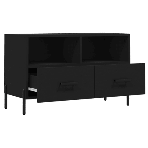 Móvel p TV, Armário de TV 80x36x50 cm derivados de madeira preto