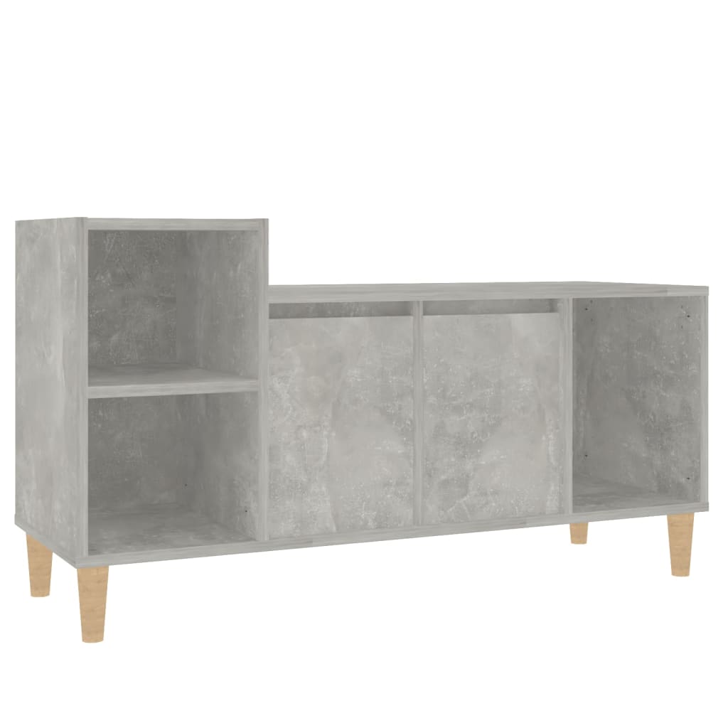 mueble para tv - mueble tv - mesa de tv madera contrachapada gris hormigon 100x35x55 cm