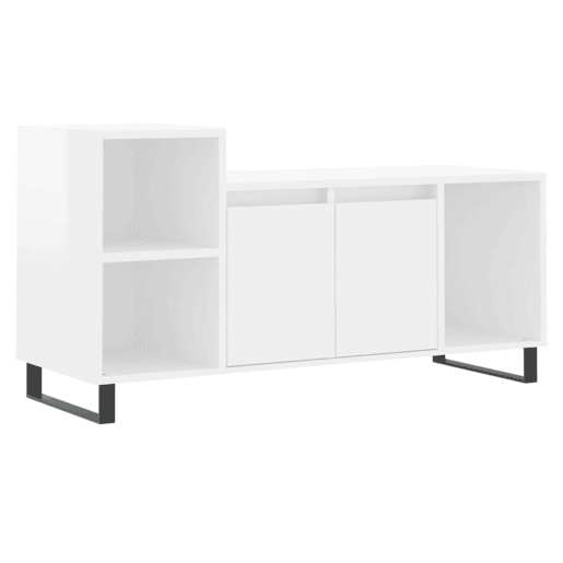Móvel para TV - Móvel de TV - Armário de TV 100x35x55 cm derivados madeira branco brilhante