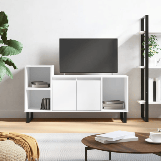 Móvel para TV - Móvel de TV - Armário de TV 100x35x55 cm derivados madeira branco brilhante