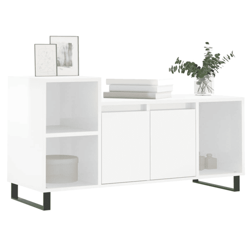 Móvel para TV - Móvel de TV - Armário de TV 100x35x55 cm derivados madeira branco brilhante