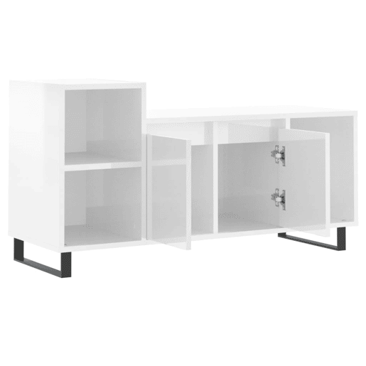 Móvel para TV - Móvel de TV - Armário de TV 100x35x55 cm derivados madeira branco brilhante