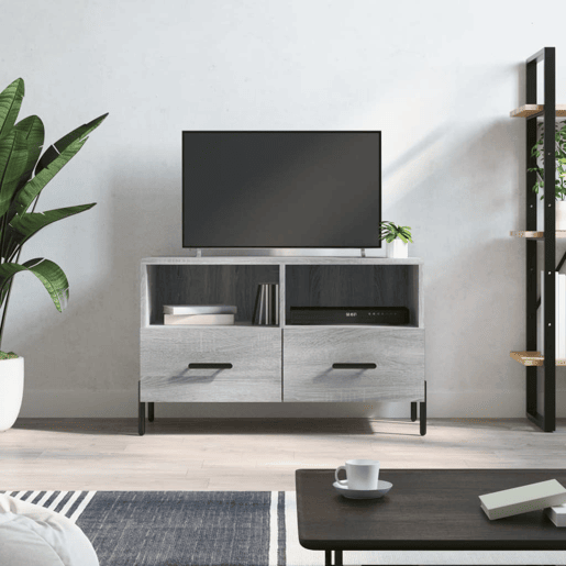 Móvel de TV - Modulo de TV - Armário de TV 80x36x50 cm derivados de madeira cinzento sonoma