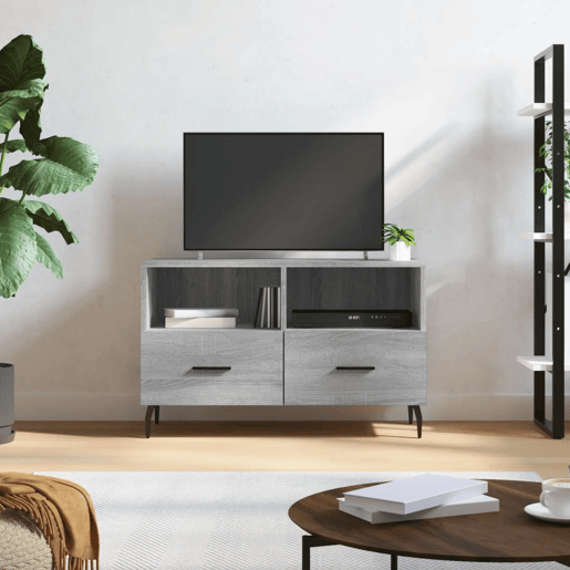 Móvel de TV - Modulo de TV - Armário de TV 80x36x50 cm derivados de madeira cinzento sonoma