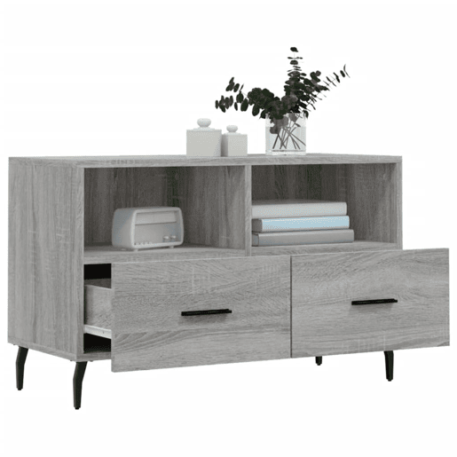 Móvel de TV - Modulo de TV - Armário de TV 80x36x50 cm derivados de madeira cinzento sonoma