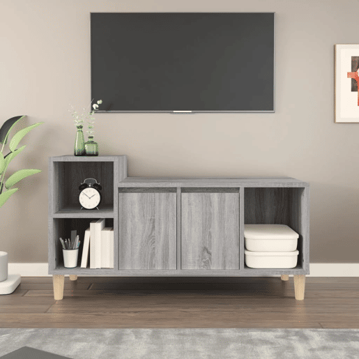 Móvel de TV - Modulo de TV - Armário de TV 100x35x55 cm derivados de madeira cinzento sonoma