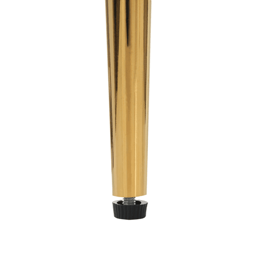 Conjunto de 4 cadeiras de veludo - com pés de metal dourado - Bege