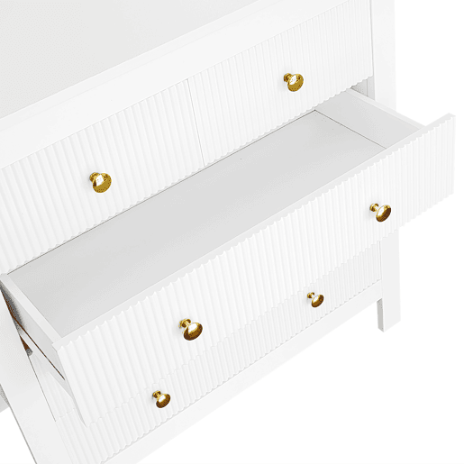 Aparador?Cómoda com 4 gavetas - aglomerado de partículas - Branco
