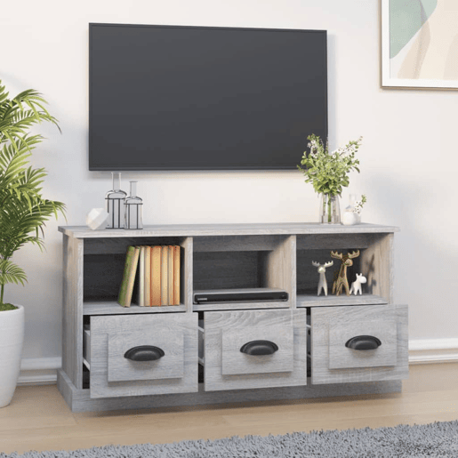 Móvel de TV - Modulo de TV - Armário de TV 100x35x50 cm derivados de madeira cinzento sonoma