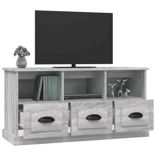 Móvel de TV - Modulo de TV - Armário de TV 100x35x50 cm derivados de madeira cinzento sonoma