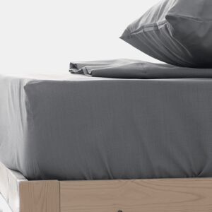 Lençol Ajustado Lisa Design Cinza Cinza Cama 180cm (180x200cm) Donegal Collections