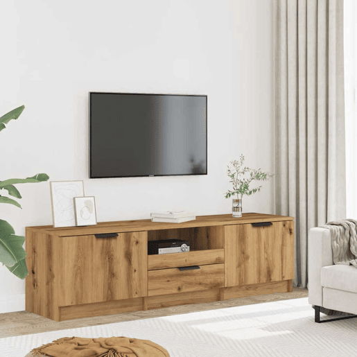 Móvel de TV - Modulo de TV - Armário de TV 140x35x40 cm derivados madeira carvalho artisiano