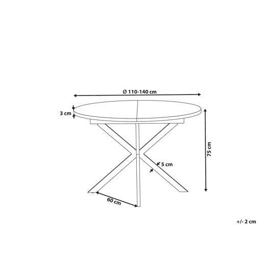 Beliani Mesa de jantar extensÃvel FRIONA Beliani Mesa de jantar extensÃvel FRIONA