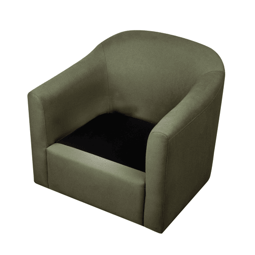 Poltrona giratória MAGNOR Tecido Verde escuro