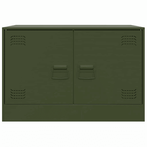 móveis de TV - Armários TV 2 pcs 67x39x44 cm aço verde azeitona