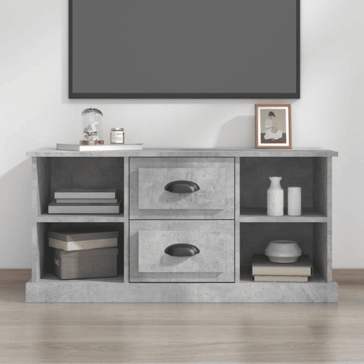Móvel TV - Modulo de TV - Armário de TV 99,5x35,5x48 cm derivados de madeira cinzento cimento