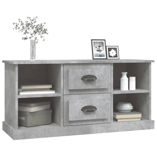 Móvel TV - Modulo de TV - Armário de TV 99,5x35,5x48 cm derivados de madeira cinzento cimento