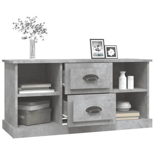Móvel TV - Modulo de TV - Armário de TV 99,5x35,5x48 cm derivados de madeira cinzento cimento