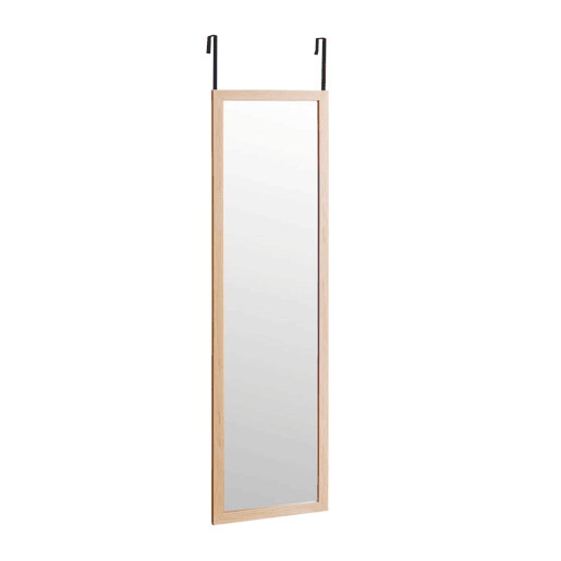 Espelho de Porta 35x125 cm u2013 Moldura MDF, Leve e Fácil de Pendurar, Estilo Nórdico