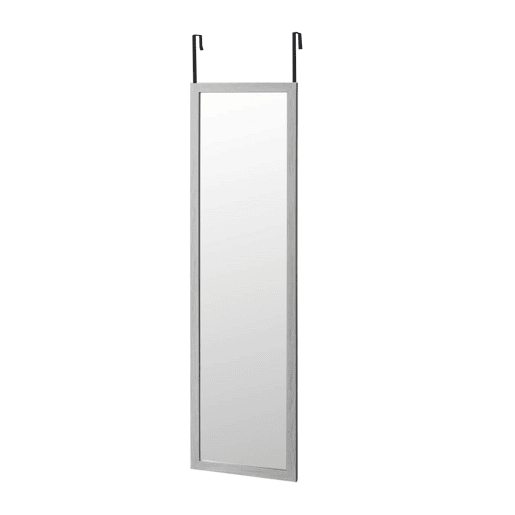 Espelho de Porta 35x125 cm u2013 Moldura MDF, Leve e Fácil de Pendurar, Estilo Nórdico