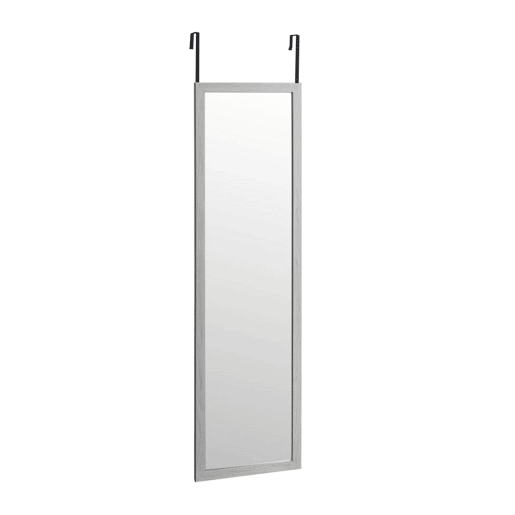Espelho de Porta 35x125 cm u2013 Moldura MDF, Leve e Fácil de Pendurar, Estilo Nórdico