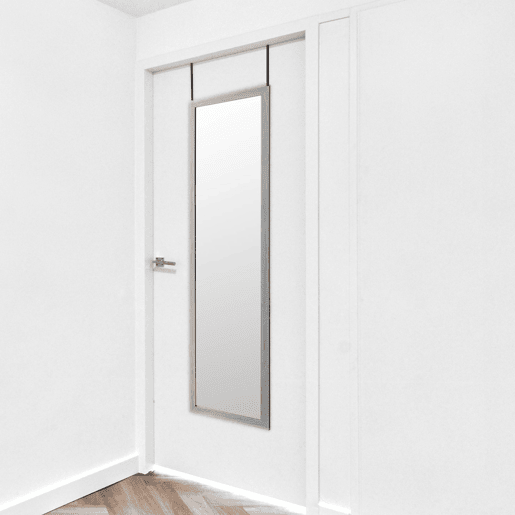 Espelho de Porta 35x125 cm u2013 Moldura MDF, Leve e Fácil de Pendurar, Estilo Nórdico