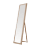 Espelho de Pé de Madeira 140x35 cm u2013 Moldura MDF Envelhecido, Estilo Nórdico, Pé Ajustável