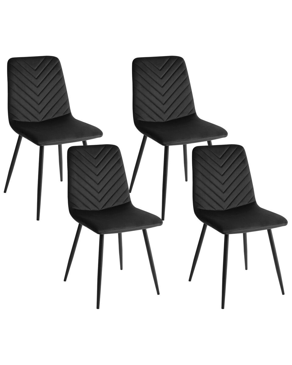 Beliani Silla de comedor HAVRE Negro