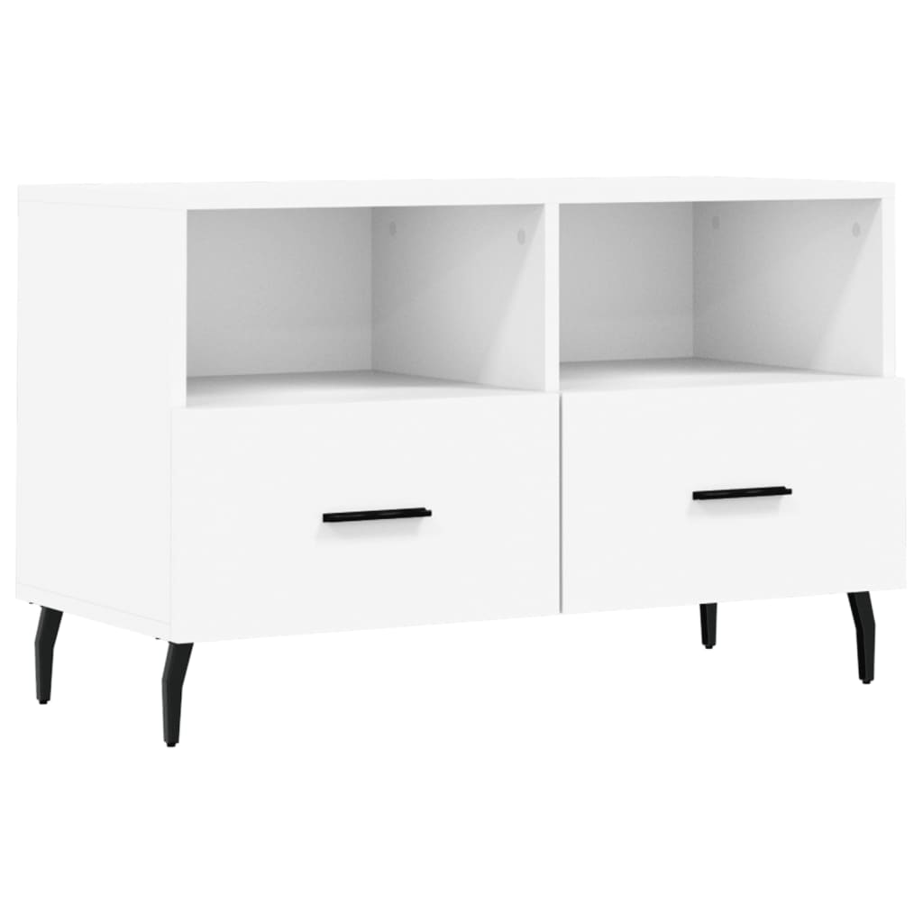 mueble para tv - mueble tv - mesa de tv madera contrachapada blanco 80x36x50 cm