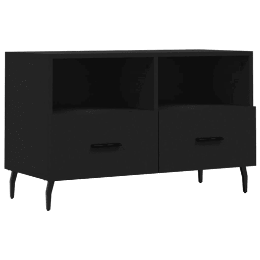 Móvel p TV, Armário de TV 80x36x50 cm derivados de madeira preto