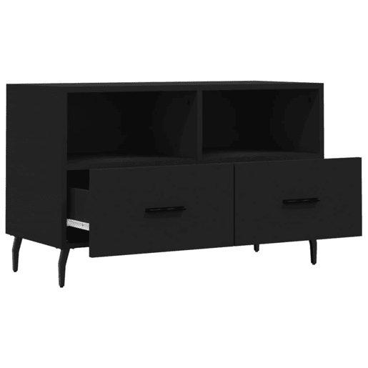 Móvel p TV, Armário de TV 80x36x50 cm derivados de madeira preto