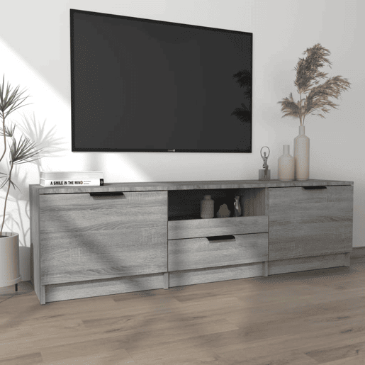 Móvel de TV - Modulo de TV - Armário de TV 140x35x40 cm derivados de madeira cinzento sonoma