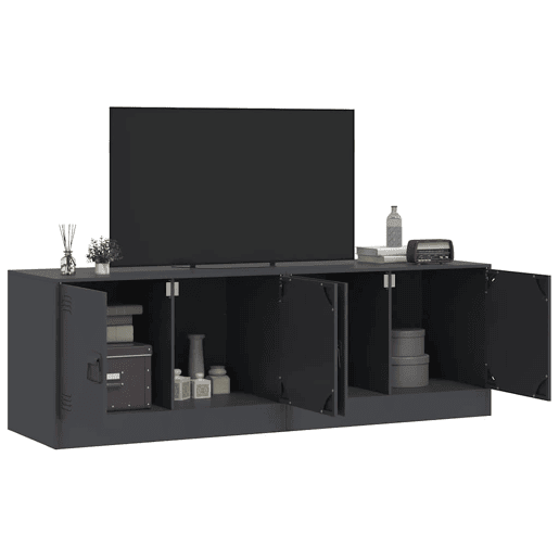 móveis de TV - Armários TV 2 pcs 67x39x44 cm aço antracite