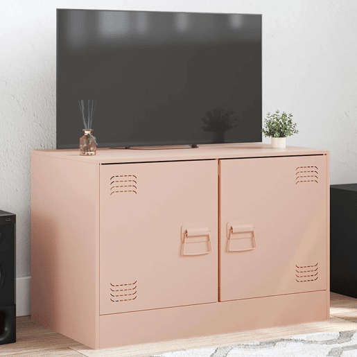 Móvel de TV - Modulo de TV - Armário de TV 67x39x44 cm aço rosa