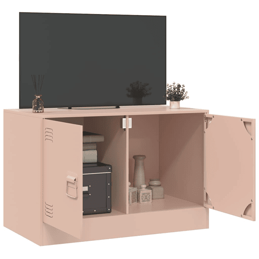 Móvel de TV - Modulo de TV - Armário de TV 67x39x44 cm aço rosa